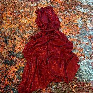 Elegant Red Maxi Dress